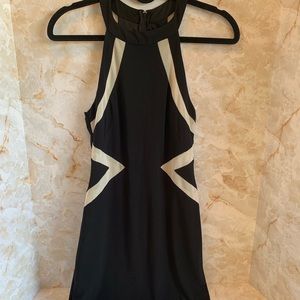 Black halter top dress